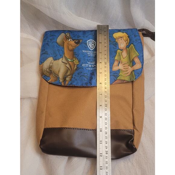 Lot Of 2 Scooby Doo Mystery Machine Mini Backpacks EITHAD airways Zip Top Unique - Picture 6 of 9